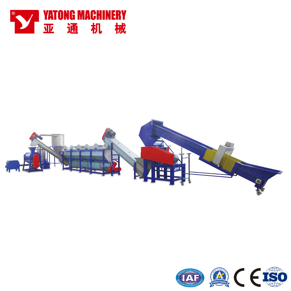 Yatong500kg/H Plastic PP PE Film Crushing Washing Line Recycling Machine