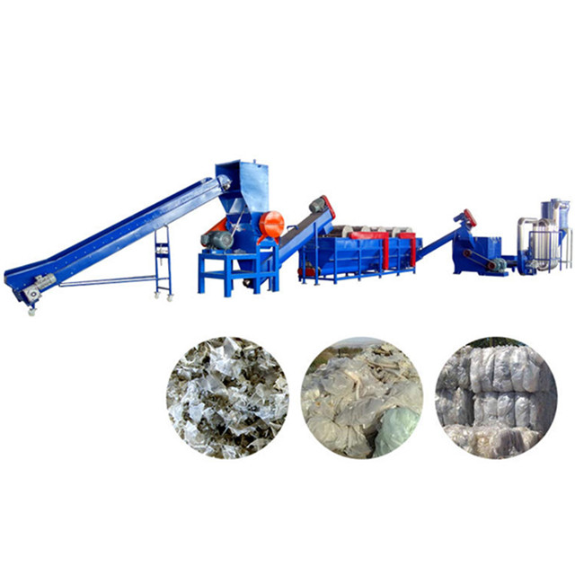 PP PE Plastic Waste Film Bags Recycling Washing Line